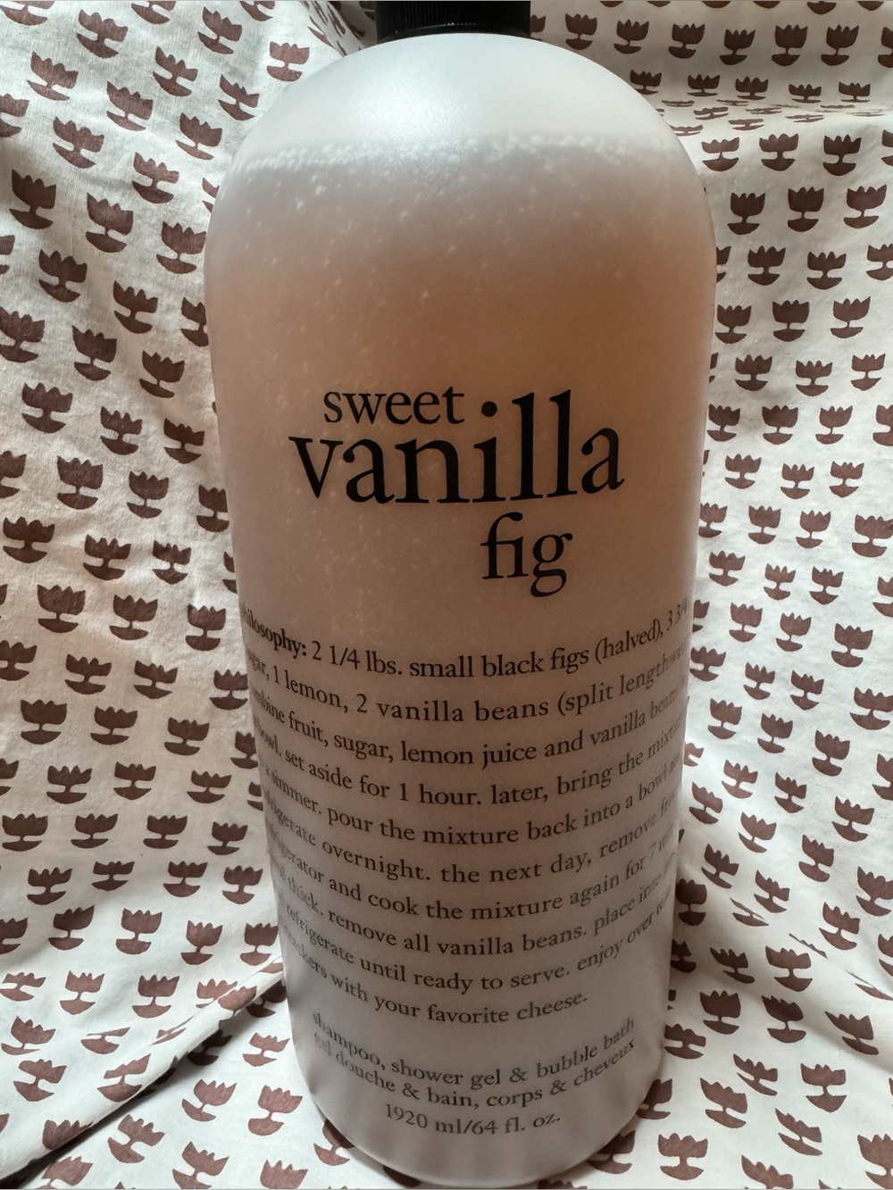 New Sealed Philosophy Sweet Vanilla Fig Shower Gel Bubble Bath Shampoo plus gift